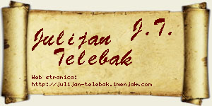 Julijan Telebak vizit kartica